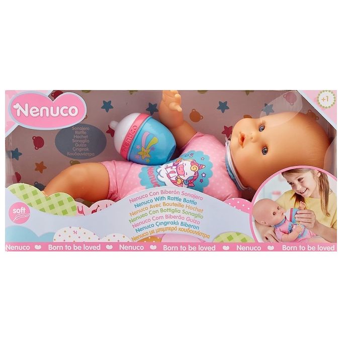 Nenuco - Bambola Con Biberon Vestito Rosa