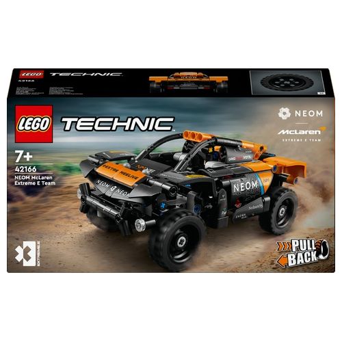 LEGO Technic 42166 NEOM McLaren Extreme E Race Car, Macchina Giocattolo con Funzione Pull-Back, Giochi per Bambini di 7+ Anni