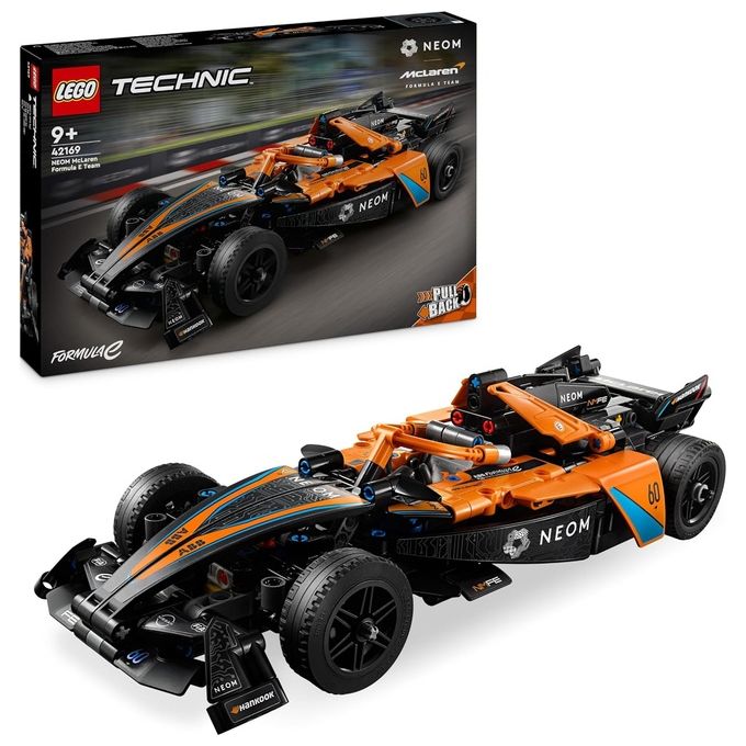 LEGO Technic 42169 NEOM McLaren Formula E Race Car, Macchina Giocattolo per Bambini 9+, Modellino di Auto F1 da Costruire