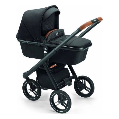 N900 74A PURO Trio Sistema Modulare Passeggino con Ruote Pneumatiche Off-Road e Manico Regolabile colore Nero