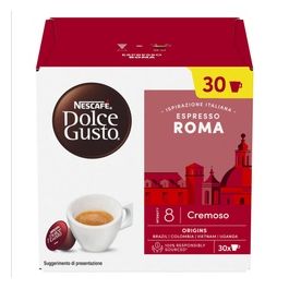 Nescafe Capsule Dolce Gusto Espresso Roma Confezione da 30 Pezzi per un Caffè Autentico e Cremoso