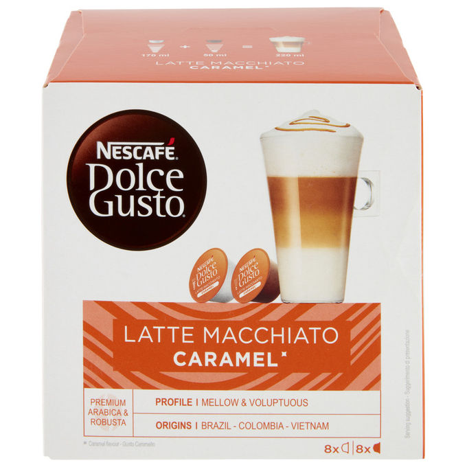 Nescafé, Dolce Gusto Latte Macchiato Caramello, 16 Capsule