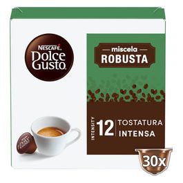 Nescafe Dolce Gusto capsule caffe Miscela Robusta intensita 12 aroma forte 30 pezzi
