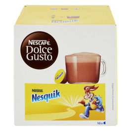 Nescafe capsule nesquik cioccolato al latte senza glutine per dolce gusto 16 pezzi 256g