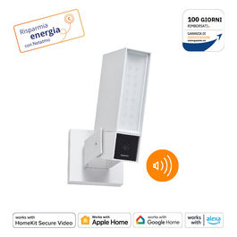 Videocamera Esterna di Sorveglianza Intelligente Sirena da 105dB Wi-Fi illuminazione integrata rilevamento dei movimenti visione notturna senza abbonamento bianca NOC-S-W-IT