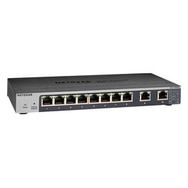 Netgear GS110EMX Switch intelligente 8 x 1000Base-T + 2 x 100/1000/2,5G/5G/10G (collegamento uplink) desktop, montabile su rack, montaggio a parete alimentazione CC