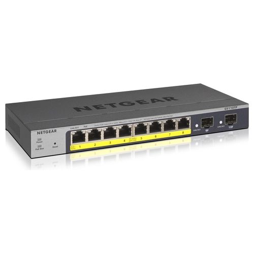 Netgear GS110TP Switch Gestito L2/l3/l4 Gigabit Ethernet 10/100/1000 Grigio Supporto Power Over Ethernet