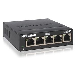 Netgear GS305-300PES Switch di Rete Non gestito L2 Gigabit Ethernet 10/100/1000 Nero