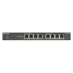 Netgear GS308PP Switch Non Gestito Gigabit Ethernet 10/100/1000 Nero Supporto Power Over Ethernet