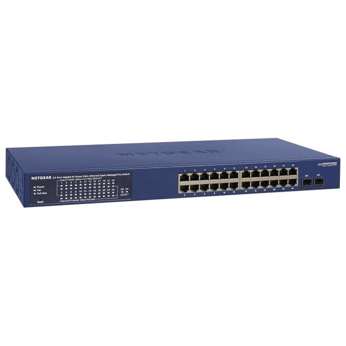 Netgear GS724TP-300EUS Switch di Rete Gestito L2-l3-l4 Gigabit Ethernet 10-100-1000 Supporto Power Over Ethernet Blu