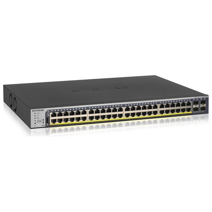 Netgear GS752TP-200EUS Switch Smart Managed Pro a 48 Porte Gigabit PoE+, 384 W, Grigio