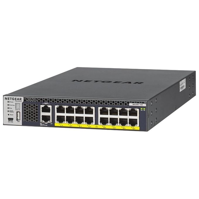Netgear M4300-16X Switch Gestito L3 10g Ethernet 100/1000/10000 Supporto Power Over Ethernet 1U Nero