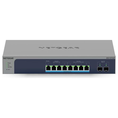 Netgear MS510TXUP Switch di Rete Gestito L2/l3/l4 10g Ethernet 100/1000/10000 Supporto Power Over Ethernet Grigio/Blu