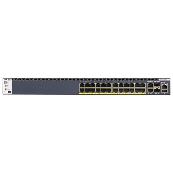 NETGEAR ProSAFE M4300-28G-PoE+ Switch L3 gestito 2 x 10-100-1000-10000 + 2 x 10 Gigabit SFP+ + 24 x 10-100-1000 (PoE+) montabile su rack PoE+