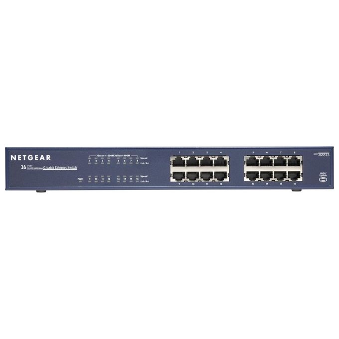 Netgear Sw 16p 10/100/1000 Mbps da Rack