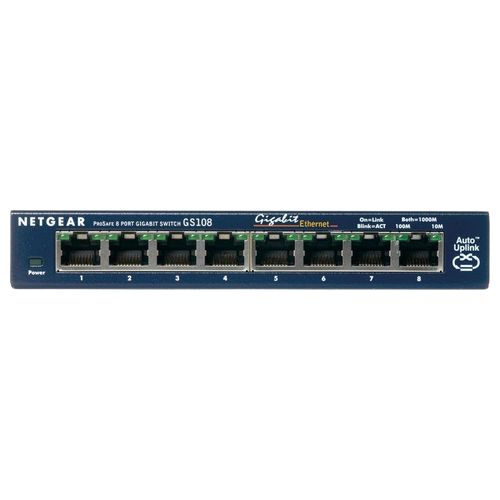 Netgear switch 8 porte lan gigabit l2 desktop metal case