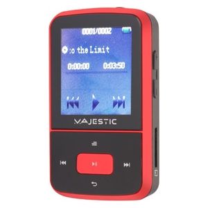 New Majestic BT-3284R Lettore Mp4 32Gb Red Display 1.5" a Colori Bluetooth Rec Vocale