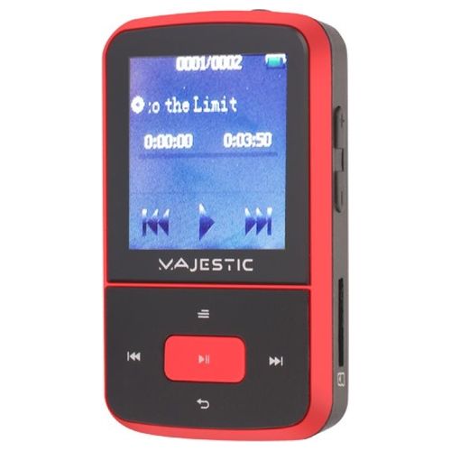 New Majestic BT-3284R Lettore Mp4 32Gb Red Display 1.5" a Colori Bluetooth Rec Vocale
