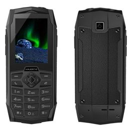 New Cellular Rugged Tank Nero 2.4" Gsm 1.3mpx Resistente Urti/Acqua/Polvere con Torcia Led