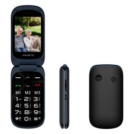 New Cellulare Sileno 52 Nero 2.8" Flip Gsm Dual Sim Sos Torcia