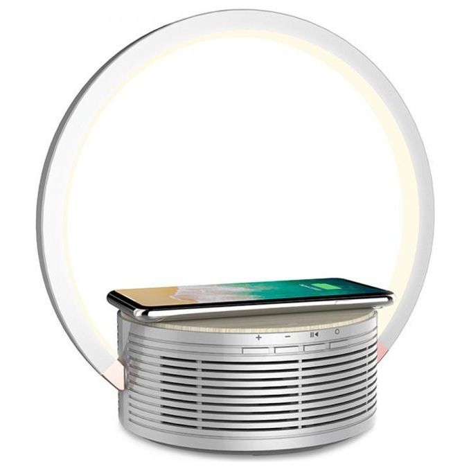 New Majestic Lampada LED da Tavolo Multifunzione con Altoparlante Bluetooth Ricaricabile