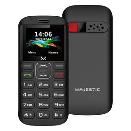 New SILENO 28 Senior Phone DUAL SIM 1.77” a Colori Torcia LED Tasto SOS Nero