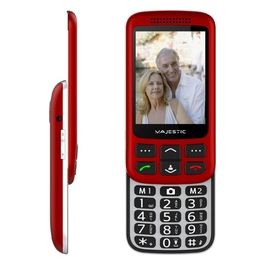 New Telefono Cellulare Skid 28" con Fotocamera Bluetooth Torcia Rosso