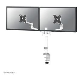 Neomounts Screen Desk Mount Supporto da Scrivania Full Motion per Due Schermi 17-27" Bianco