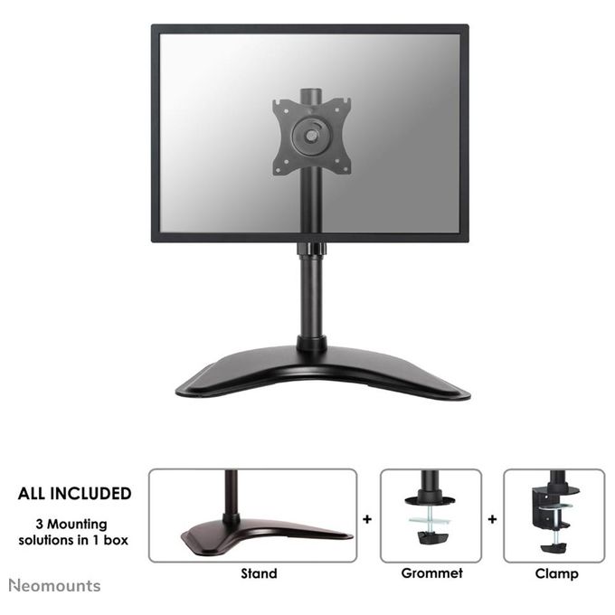 Newstar NeoMounts NM-D335BLACK Supporto da Tavolo nero con Morsa per Monitor 30''