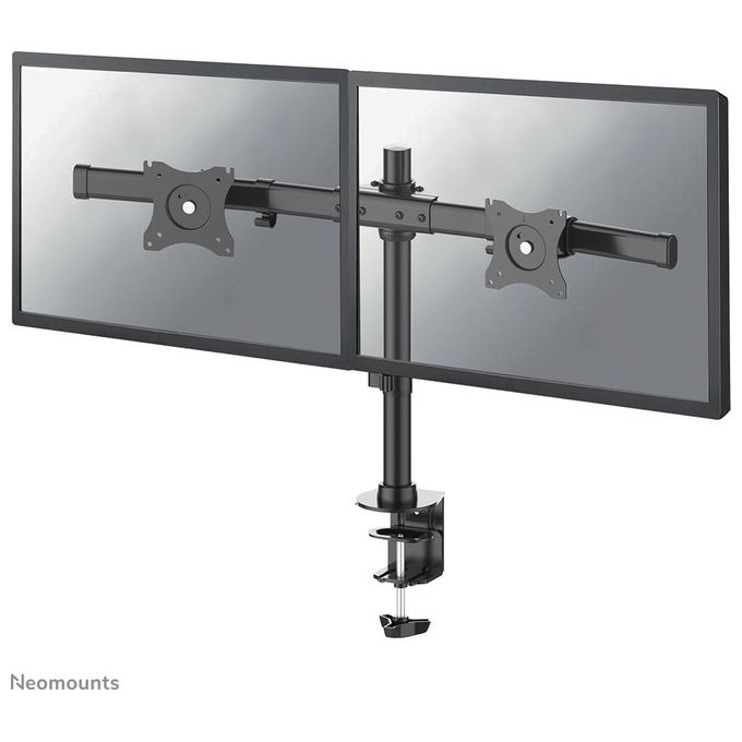 Neomounts FPMA-DCB100DBLACK Braccio per Monitor per 2 Schermi fino a 27'' Regolabile in Altezza e Rotazione VESA 75x75 100x100 mm colore Nero