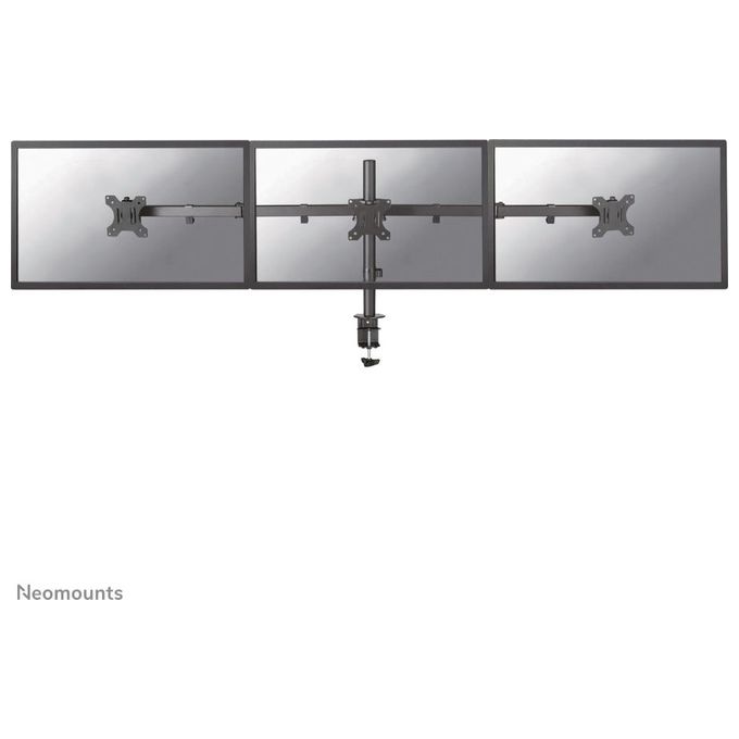 NewStar Triple Desk Mount Montaggio a Scrivania per 3 Schermi Lcd Dimensione Schermo 10''-27'' Nero