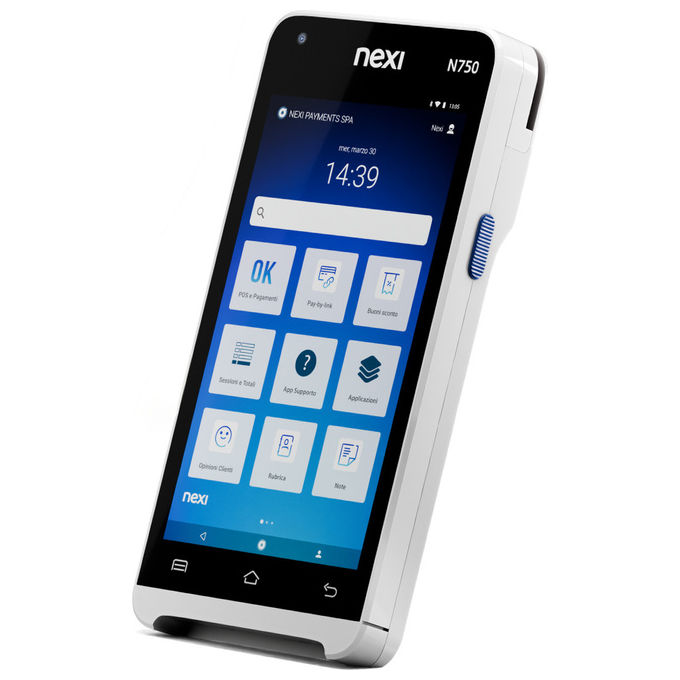 Nexi, SmartPos Mini, Lettore di Card, Wi Fi 4G, Nero e Grigio