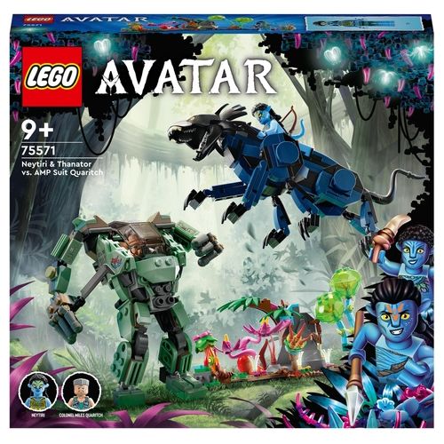 LEGO Avatar Neytiri e Thanator vs. Quaritch con tuta AMP