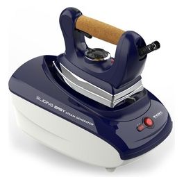 2111A – Ferro da stiro con caldaia, potenza 2400 W, pressione 4 bar, autonomia continua, serbatoio 1,2 L, colpo vapore potente, piastra antiaderente, colore Bianco/Blu