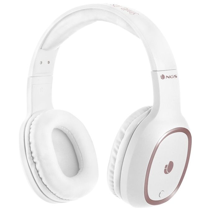 Ngs Artica Pride Cuffia Auricolare Stereo Wireless Bluetooth con Microfono Vivavoce Bianco