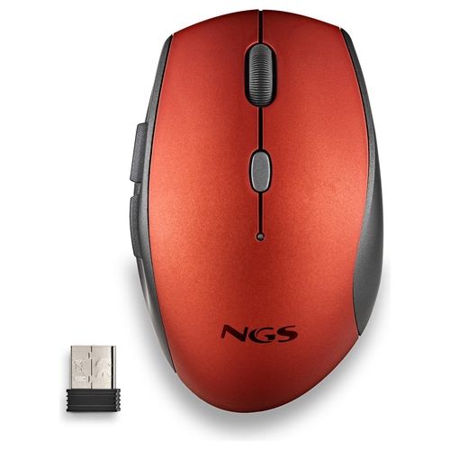 NGS BEE Mouse Mano Destra RF Wireless Ottico 1600 DPI Rosso