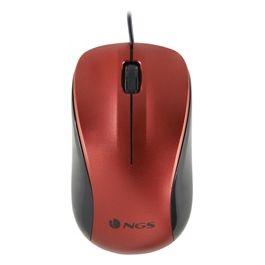 NGS CREW Mouse Ambidestro USB Tipo A Ottico 1200 DPI Rosso