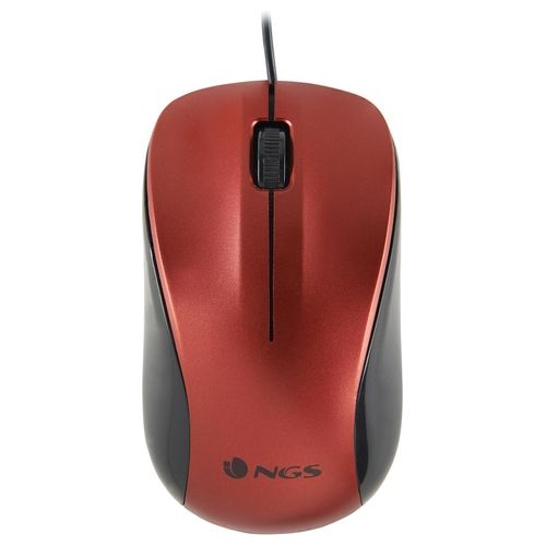 NGS CREW Mouse Ambidestro USB Tipo A Ottico 1200 DPI Rosso