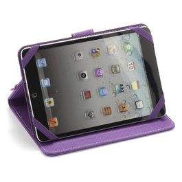 Custodia per Tablet a Libro 7'/8' Viola 3 Livelli Di Inclinazione