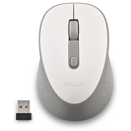 NGS DEW Mouse Ambidestro RF Wireless Ottico 1600 DPI Bianco