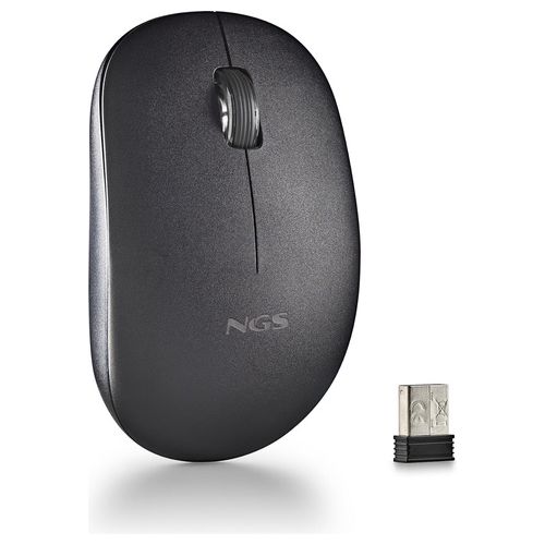 NGS Fog Pro Black Mouse Wireless Ottico da 1000 DPI Interfaccia Nano USB Ambidestro Nero