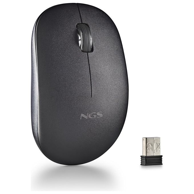 NGS Fog Pro Black Mouse Wireless Ottico da 1000 DPI Interfaccia Nano USB Ambidestro Nero