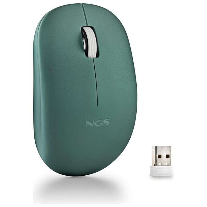 NGS Fog Pro Green Mouse Wireless Ottico da 1000 DPI Interfaccia Nano USB Ambidestro Verde