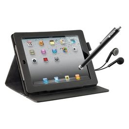 Kit per Ipad Mini con Custodia + 2 screen Protection + Stylus Pen + ear phones&mic