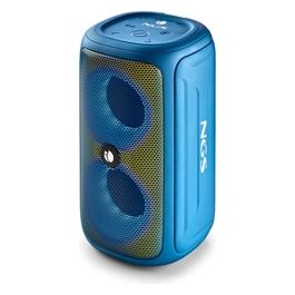 Ngs ROLLER BEAST AZURE - Potente Altoparlante Portatile da 32 W Compatibile con Bluetooth 5.0 e Tecnologia TWA, Luci RGB, IPX5 Resistente all'acqua e alla Polvere, Microfono, Vivavoce, Blu