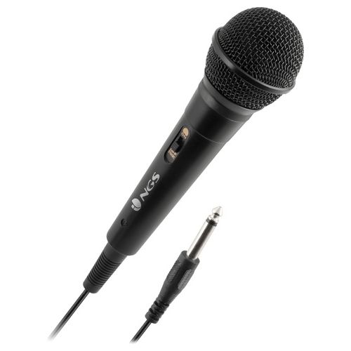 Ngs Singer Fire Karaoke Microfono con Filo 3mt Jack 6,3mm