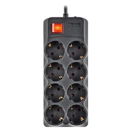 Surge Pole 800 Nero Ciabatta Multipresa 8 Prese Ac 250V 1.5mt