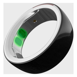 Anello Intelligente Nero con Monitoraggio Sonno e Cardio