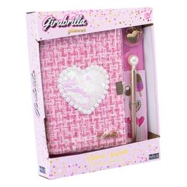 Diario Segreti Girabrilla Set con Penna e Lucchetto Rosa