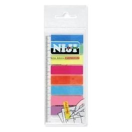 Niji Confezione 25 Stick Adesivi Segnapagine in 8 Colori Assortiti